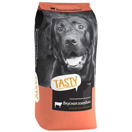 Корм сухой Tasty Petfood Говядина для взрослых собак 15 кг