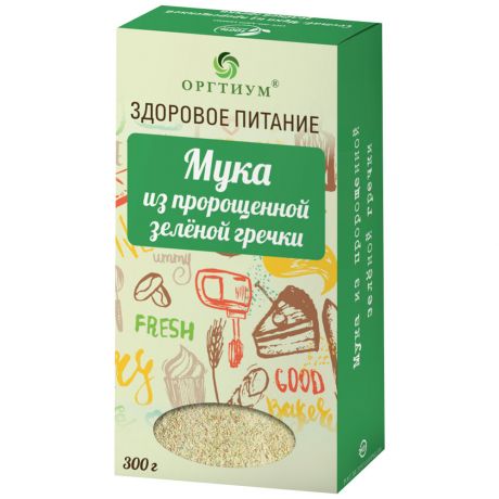 Мука Оргтиум пророщенной зеленой гречки 300 г