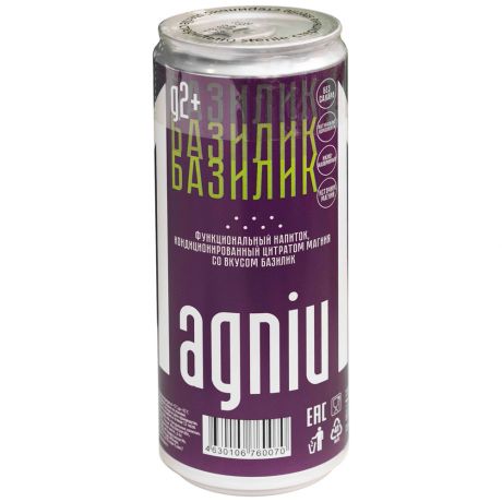 Напиток функциональный MagniuM со вкусом Базилик безалкогольный газированный 0.33 л