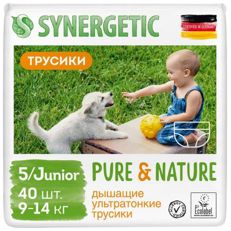 Подгузники-трусики Synergetic Pure&Nature 5 Junior (9-14 кг, 40 штук)