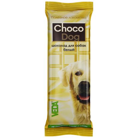 Лакомство Veda Choco Dog белый шоколад для собак 45 г