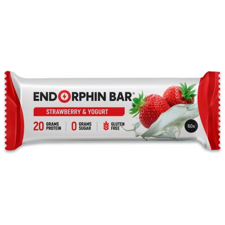 Батончик Endorphin Bar протеиновый Клубника-йогурт 60 г