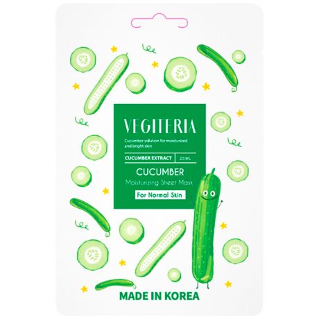 Маска Vegiteria тканевая с экстрактом огурца For normal skin 23 мл