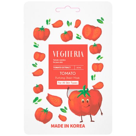 Маска Vegiteria тканевая с экстрактом томата For all skin types 23 мл