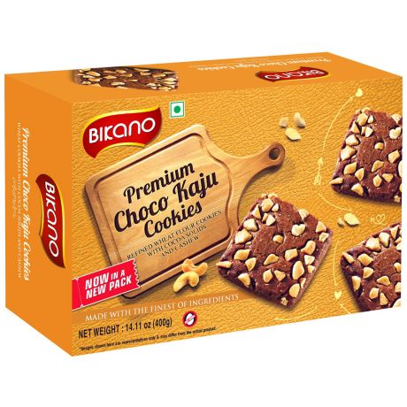Печенье Bikano шоколадное с кешью Choco Kaju 400 г