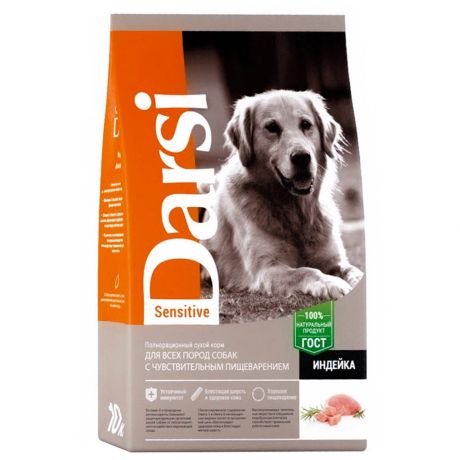 Сухой корм Darsi Sensitive Индейка для собак 10 кг