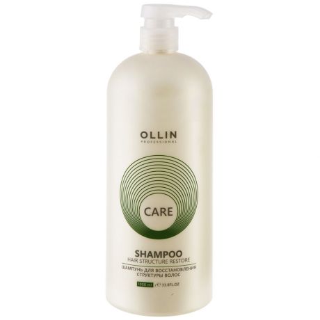 Шампунь для волос Ollin Professional Care Restore Shampoo восстановление структуры 1 л