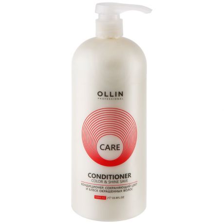 Кондиционер для волос Ollin Professional Care Color&Shine Save Condition сохраняющий цвет и блеск окрашенных волос 1 л