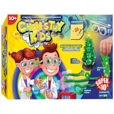 Набор Danko Toys Chemistry Kids для опытов 10 Магических экспериментов