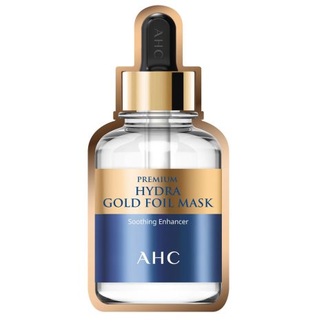 Маска для лица AHC Premium Mask целлюлозная со слоем золотой фольги 5 штук по 25 г