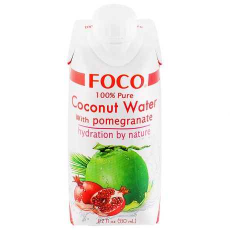 Вода кокосовая FOCO с соком граната 330 мл