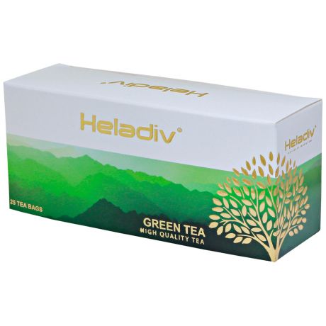 Чай Heladiv Pure Ceylon Tea зеленый цейлонский 25 пакетиков по 2 г
