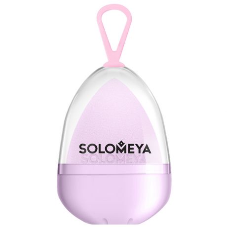Косметический спонж Solomeya для макияжа меняющий цвет Purple-pink 1 штука