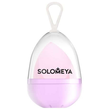 Косметический спонж Solomeya для макияжа со срезом лиловый 1 штука