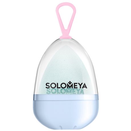 Косметический спонж Solomeya для макияжа меняющий цвет Blue-pink 1 штука
