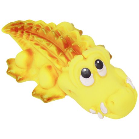 Игрушка Зооник Крокодильчик желтый для собак 135 мм