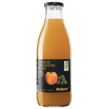 Сок Delizum Био Peach & Grape Juice Персиковый и виноградный 1 л