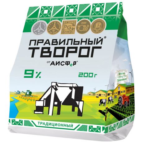 Творог ПравильныйТворог 9% 200 г