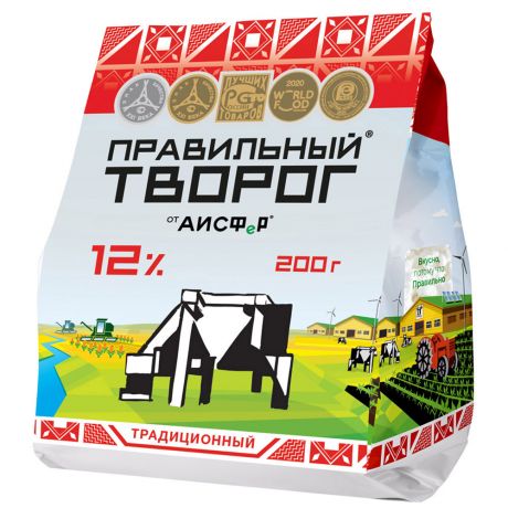 Творог ПравильныйТворог 12% 200 г
