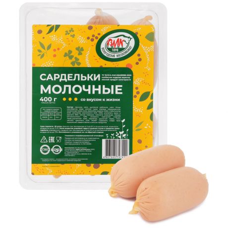 Сардельки Вологодский мясокомбинат Молочные 400 г