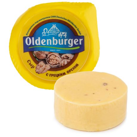 Сыр Oldenburger с грецким орехом 50% цилиндр 350 г