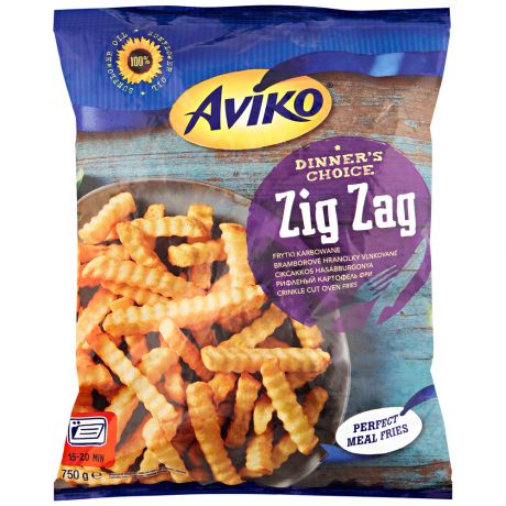 Картофель фри Aviko Zig Zag Pommes Frites рифленый для духовой печи замороженный 750 г