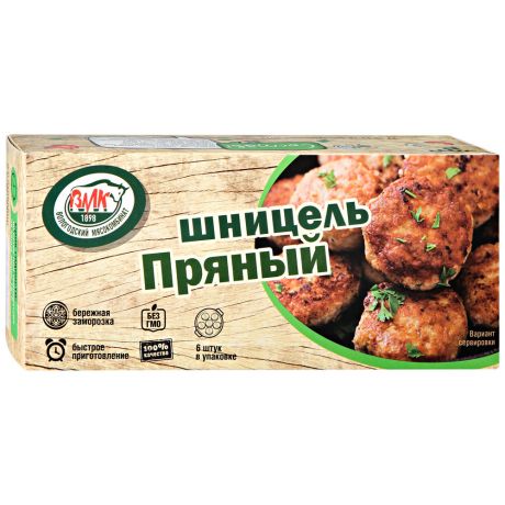 Шницель из говядины и свинины Вологодский МК Пряный замороженный 450 г