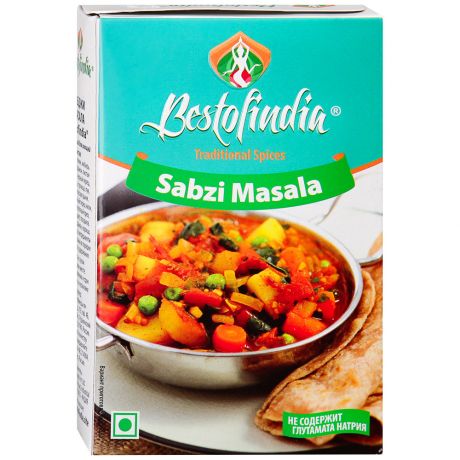 Смесь специй Bestofindia для овощей Sabzi Masala натуральная без соли 100 г