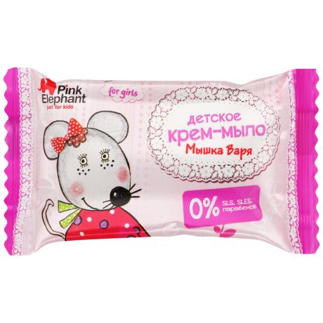 Крем-мыло детское Pink Elephant 0% мышка Варя 90 г