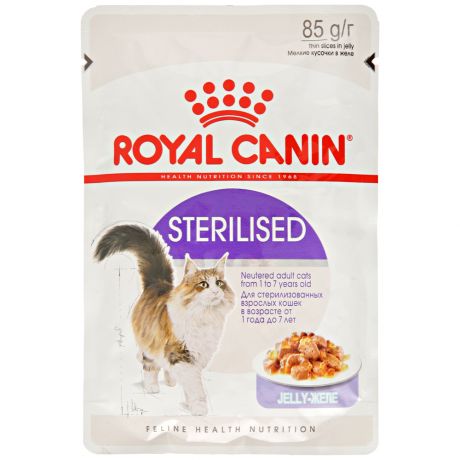 Корм влажный Royal Canin Sterilised желе для стерилизованных кошек 85 г