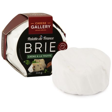 Сыр мягкий Cheese Gallery Бри с трюфелем Крэм а ля Трюф с белой плесенью 50% 110 г
