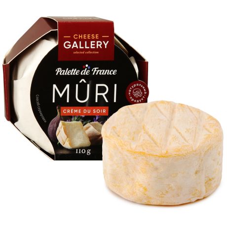 Сыр мягкий Cheese Gallery Мюри Крэм ду Суар с белой плесенью и мытой корочкой 50% 110 г