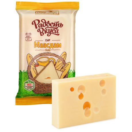 Сыр полутвердый Радость Вкуса Маасдам Gold 45% 200 г