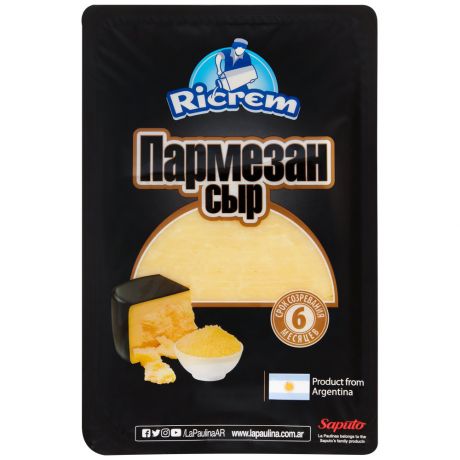 Сыр твердый Ricrem Пармезан 42% нарезка 150 г