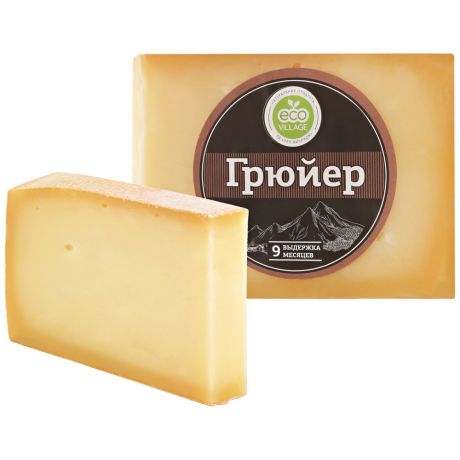 Сыр полутвердый Eco Village Грюйер Патрис Норман 45% 0.2-0.3 кг
