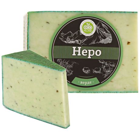 Сыр полутвердый Eco Village Неро Верде 45% 0.2-0.3 кг