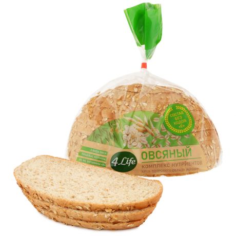 Хлеб Нижегородский хлеб 4Life Овсяный 250 г в нарезке