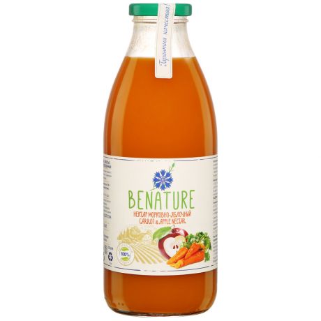 Нектар Benature морковно-яблочный 0.73 л