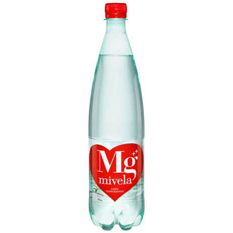 Вода минеральная лечебно-столовая Mivela Mg++ природная питьевая слабогазированная 1 л