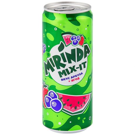 Напиток Mirinda Mix-It Арбуз Ягоды сильногазированный 0.33 л
