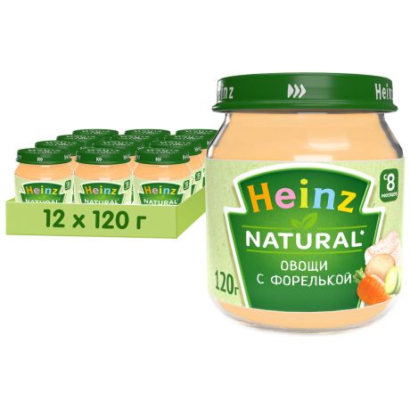 Пюре Heinz овощи форельки без сахара с 8 месяцев 120 г 12 штук