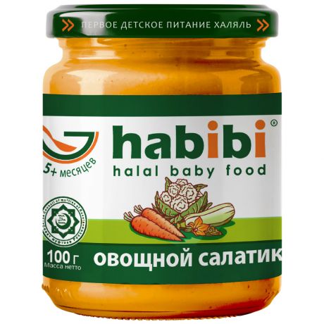 Пюре Habibi овощной салатик с 5 месяцев 100 г