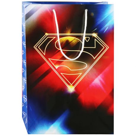 Пакет бумажный подарочный ND Play Superman большой-2 размер 220х310х100 мм