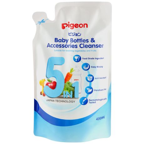 Средство для мытья посуды Pigeon Baby Bottles & Accessories Cleanser 450 мл