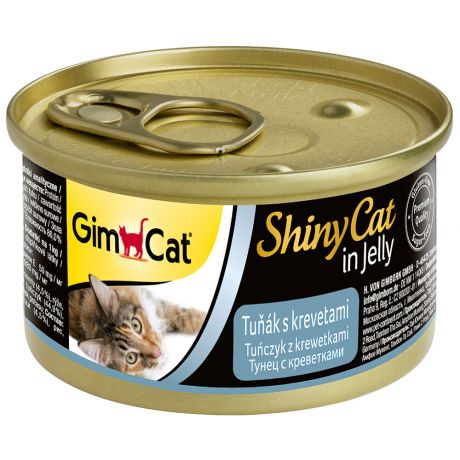 Корм влажный Gimborn GimCat ShinyCat с тунцом и креветками для кошек 70 г