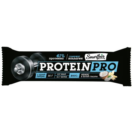 Батончик SmartBar протеиновый Protein Pro 41% Кокосовый 35 г