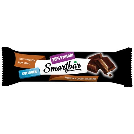 Батончик SmartBar с высоким содержанием протеина Protein 20% Двойной шоколад в темной глазури 40 г