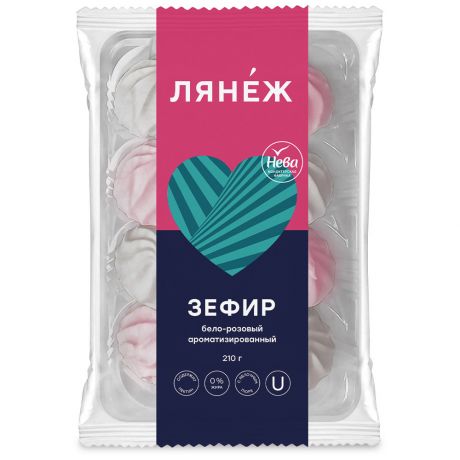 Зефир Лянеж Бело-розовый ароматизированный 210 г