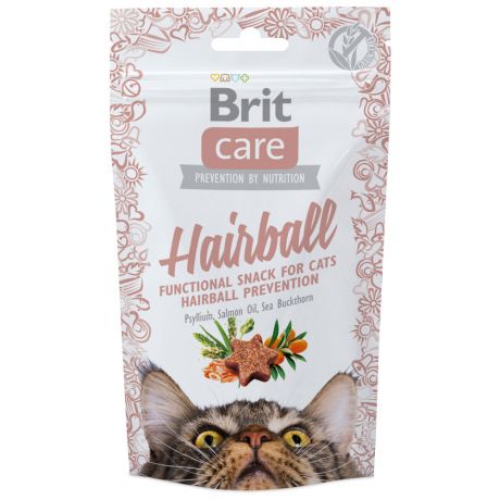 Лакомство Brit Care вывод комков шерсти для кошек 50 г