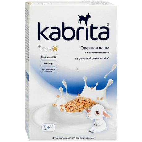 Каша овсяная Kabrita на козьем молоке быстрорастворимая с 5 месяцев 180 г